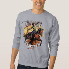 Sudadera Salva un Caballo; Monta un Vaquero | Hombres