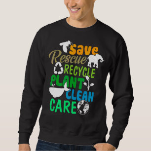 Sudadera Salvar a las abejas rescatar a los animales recicl