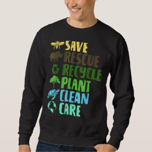 Sudadera Salvar a las abejas Rescate Animales Reciclar Plas
