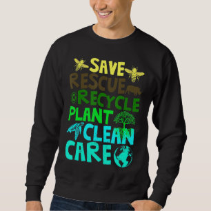 Sudadera Salvar a las abejas Rescate Animales Reciclar Plas