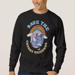 Sudadera Salvar a los Unicornios Chubby Cute Rhinoceros 2