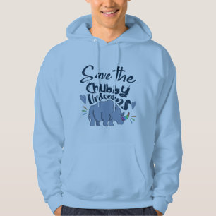 Sudadera Salvar a los unicornios gorditos (Rinoceronte dive