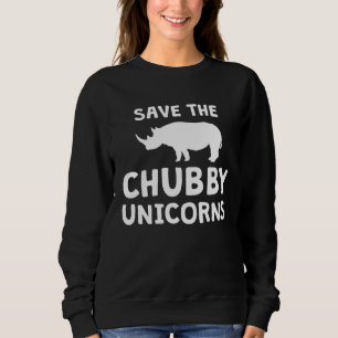 Sudadera Salvar a los Unicornios Regordetes Rhino Rhino