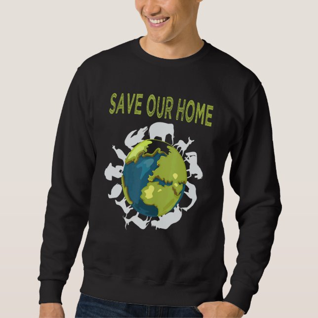 Sudadera Salvar a nuestros animales de casa Conservación de (Anverso)