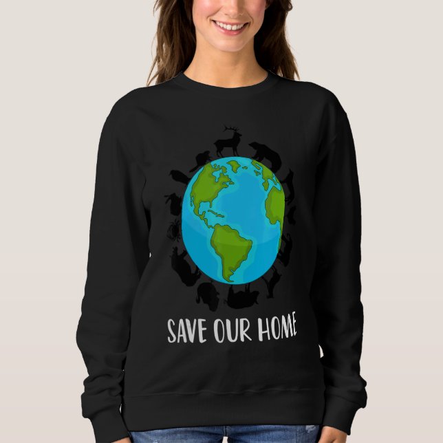 Sudadera Salvar a nuestros animales de casa Conservación de (Anverso)
