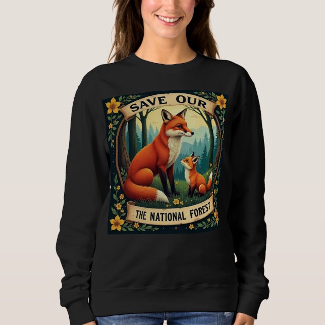 Sudadera Salvar a nuestros parques nacionales (Anverso)