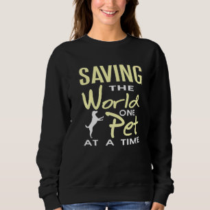 Sudadera Salvar Al Mundo Una Adopción Mascota Mascota A Vez