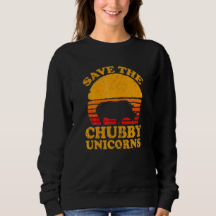 Sudadera Salvar Al Rinoceronte Retro De Chubby-Unicornios