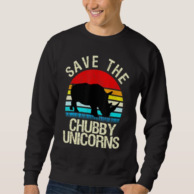 Sudadera Salvar el rinoceronte vintage de Chubby (Anverso)