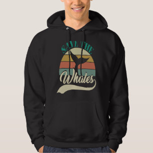Sudadera Salvar el viejo retro de las ballenas