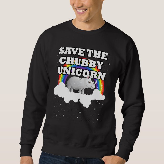 Sudadera Salvar la idea del rinoceronte de clavos de chubby (Anverso)