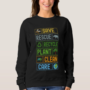 Sudadera Salvar la Tierra Proteger la Naturaleza reciclar e