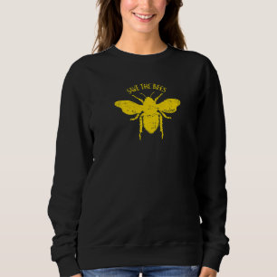Sudadera Salvar las Abejas Retro Vintage Angustiado