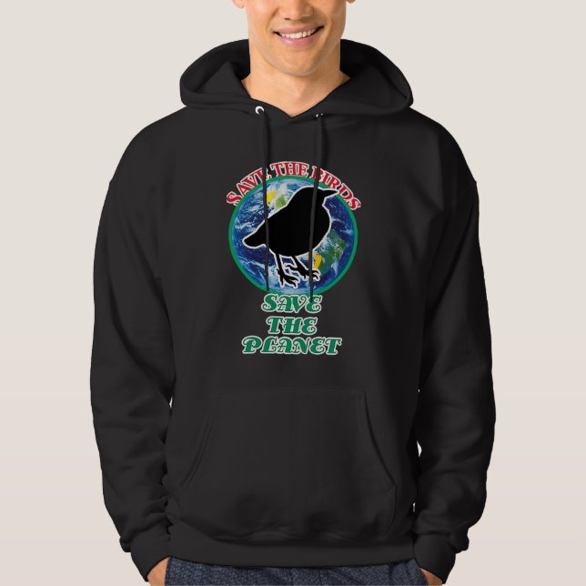 Sudadera Salvar Los Pájaros Salvar El Planeta (Anverso)