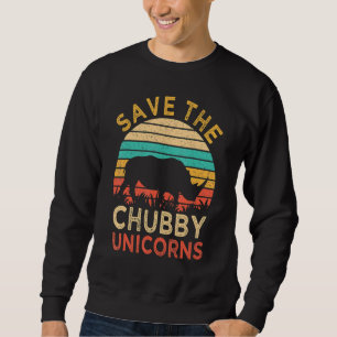 Sudadera Salvar Los Unicornios Regordetes Vintage Rinocer