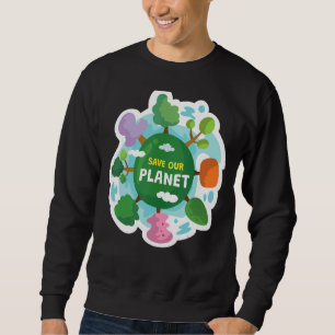 Sudadera Salvar nuestro planeta Energía Verde Medio Ambient