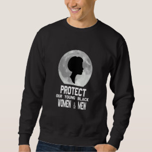 Sudadera Salvar Proteger a nuestros hombres y mujeres negro