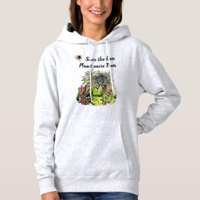 Sudadera Salven a las abejas, planten más árboles (Anverso)