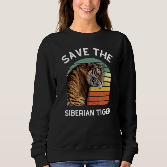 Sudadera Salven a los animales salvavidas del tigre siberia (Anverso)