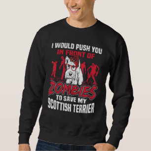 Sudadera Salven A Mi Perro Terrier Escocés De Zombies Diver