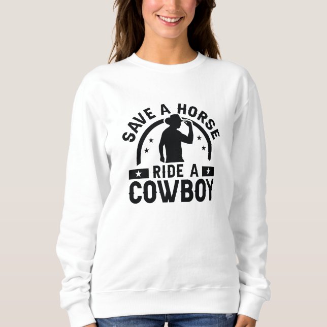 Sudadera Salven A Un Caballo De Vaquero (Anverso)
