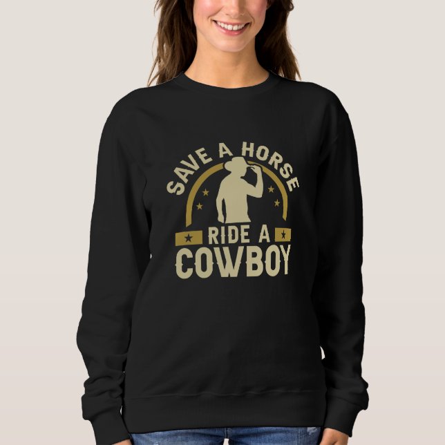 Sudadera Salven A Un Caballo De Vaquero (Anverso)