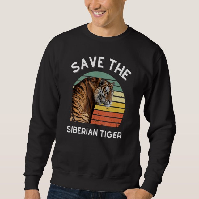 Sudadera Salven al retro siberiano de tigres hombres mujere (Anverso)