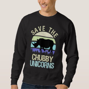 Sudadera Salven Al Rinoceronte Vintage De Chubby Unicornios