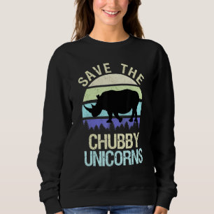 Sudadera Salven Al Rinoceronte Vintage De Chubby Unicornios