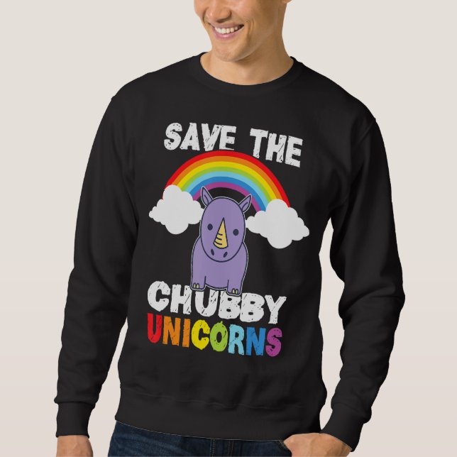 Sudadera Salven el gracioso arcoiris de Chubby Unicornios (Anverso)