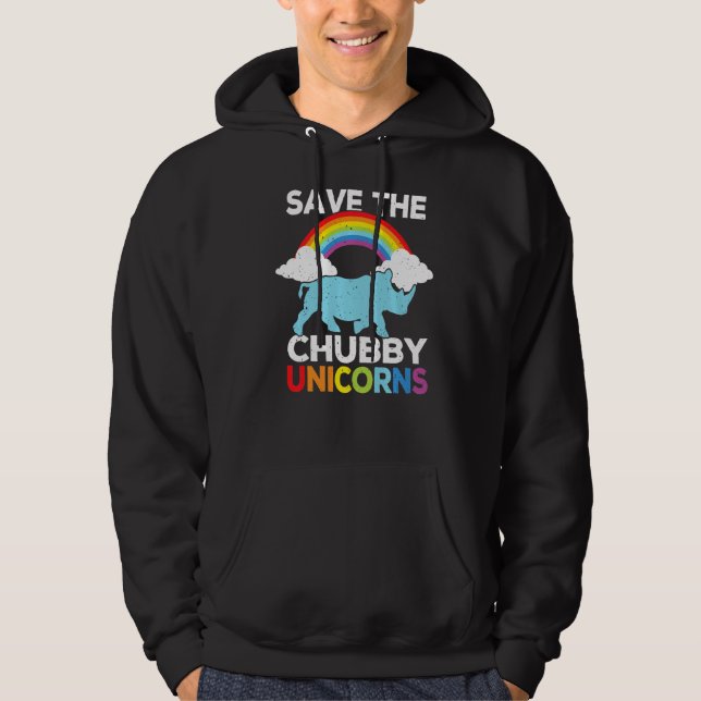 Sudadera Salven el gracioso arcoiris de Chubby Unicornios (Anverso)