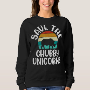 Sudadera Salven La Cónyuge Rinoceronte Retro De Chubby Unic