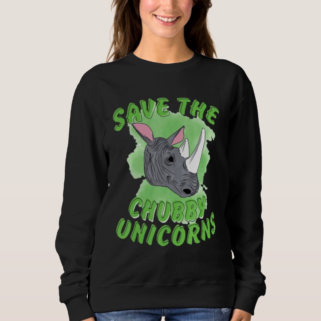 Sudadera Salven la plataforma de animales de rinocerontes d (Anverso)
