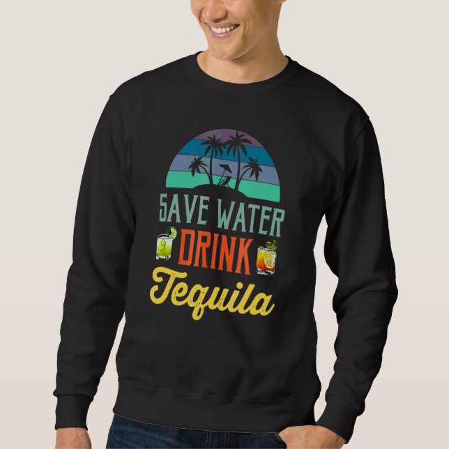 Sudadera Salven las aguas bebiendo Tequila Cinco De Mayos M (Anverso)