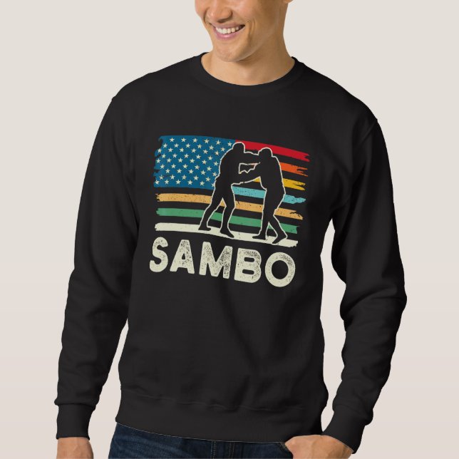 Sudadera Sambo judo Lucha contra las artes marciales retro  (Anverso)