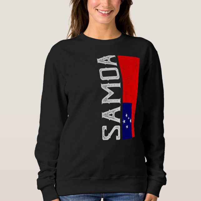 Sudadera Samoa Heredado País Apoyo Bandera de Samoa (Anverso)