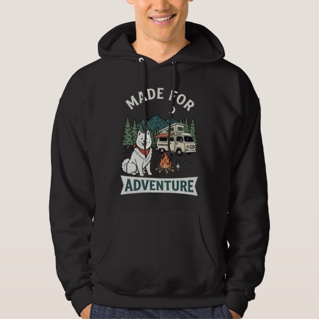 Sudadera Samoyed Hecho Para Aventura Perro Campamento (Anverso)