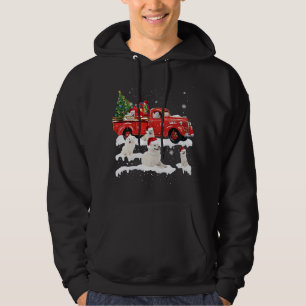 Sudadera Samoyed Riding Red Truck Merry Christmas X-mas Ugl
