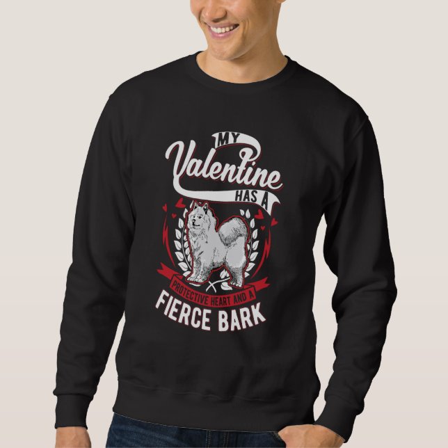 Sudadera Samoyed Valentine's Day Samoyed (Anverso)