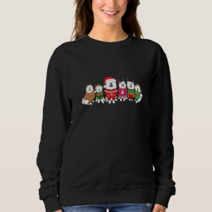 Sudadera Samoyeds con jerseys de Navidad