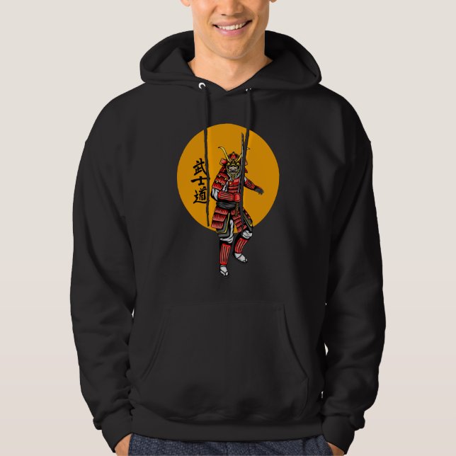 Sudadera Samurai atormentado retro con Katana (Anverso)