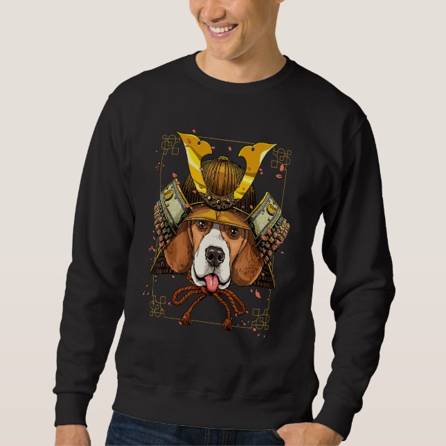 Sudadera Samurai Beagle Dog Japanese Warrior Bushido Japane (Anverso)