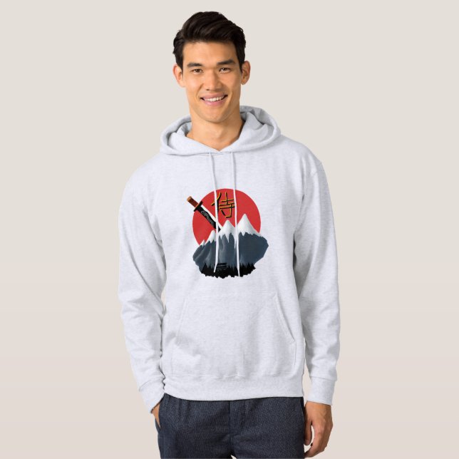 Sudadera Samurai Bushido Sweatshirt - Katana & Sun Japanese (Anverso completo)