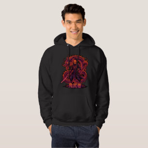 Sudadera Samurái Cibernético con Alas Rojas Mecánicas