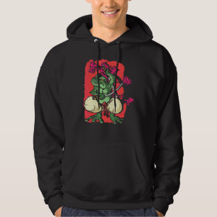 Sudadera Samurai Frog Kendo Katana Cherry Blossom Tree Saku