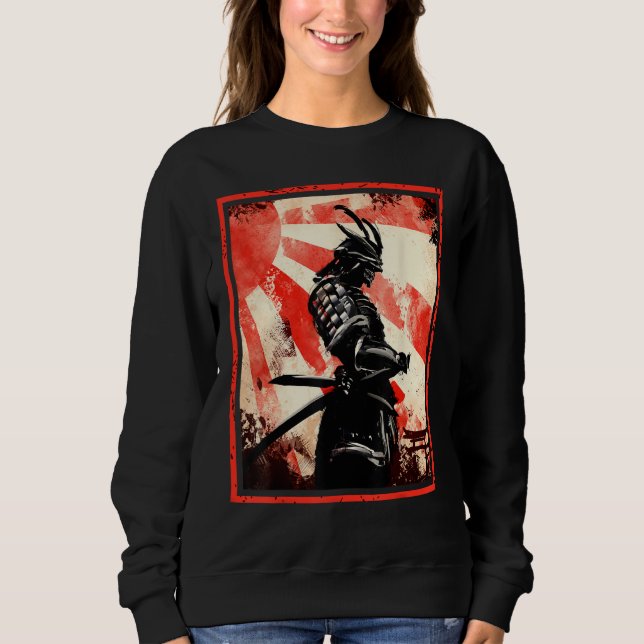 Sudadera Samurái Japonés Bushido Ronin Sol Naciente Katana  (Anverso)