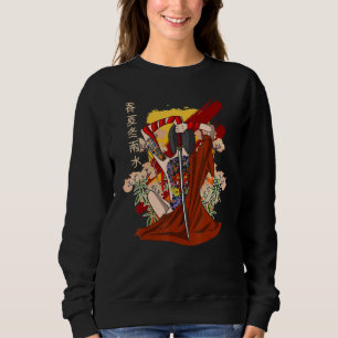 Sudadera Samurai japonesa vintage Sakura Cherry Blossom Kat