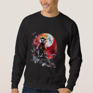 Sudadera Samurai Lemur Guerrero japonés Moon A