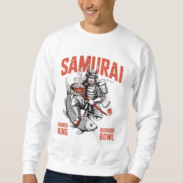 Sudadera Samurai Ramen – Japanese Warrior Noodle Asian Food (Anverso)