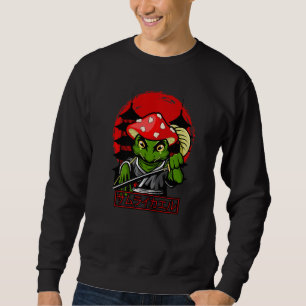 Sudadera Samurái Rana con Sombrero de Champiñón Guerrero Ja